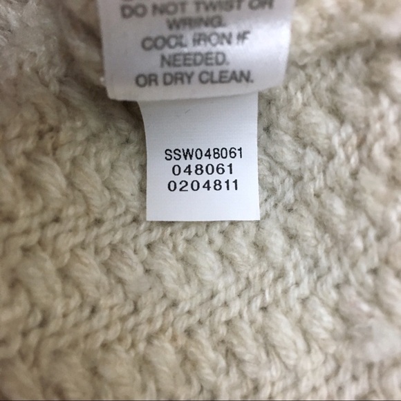 J JILL Sweater Wool Cashmere Mock Neck Ribbed Neutral Minimalist Size Medium - Picture 8 of 11